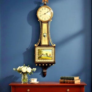 Waltham Banjo Clock Model 1543, Circa 1929, Restored