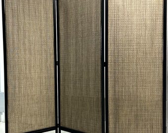 3 Panel Room Divider (LOCAL PICKUP ONLY) Privacy Screen Free Standing Tan 72.5" Tall 72" Wide