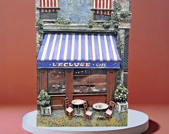 Placa decorativa 3D para pared del Café L'Ecluse de Mark St. John - Decoración de bistró parisino francés