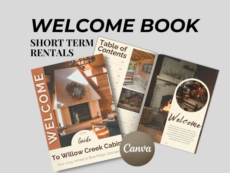 Airbnb Welcome Book Template | House Host Manual Guidebook | Real ...