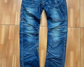 JAPRAG JP1160 Vaqueros azules para hombre Okishana Samoki de Japón
