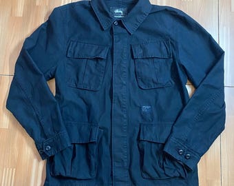 Chaqueta militar vintage de algodón Stussy M65 International Spec World Wide, talla L