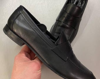 Prada Leather Black Mens Loafers  Size: US 8.5; EU 41.5