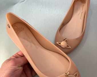 Bailarinas Melissa de Vivienne Westwood Anglomania para mujer, color rosa.