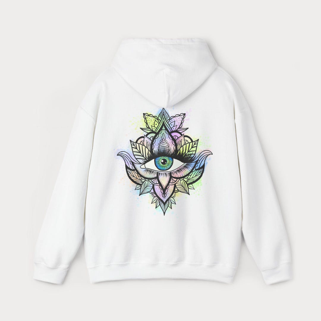 Evil Eye Patterned Dark Gothic Hip Hop Hoodie main image 1