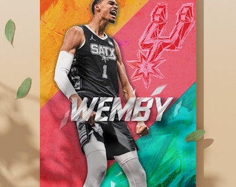 Wembanyama Digital Print | NBA Poster
