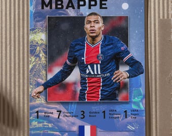 Kylian Mbappe Digital Print | Football Poster