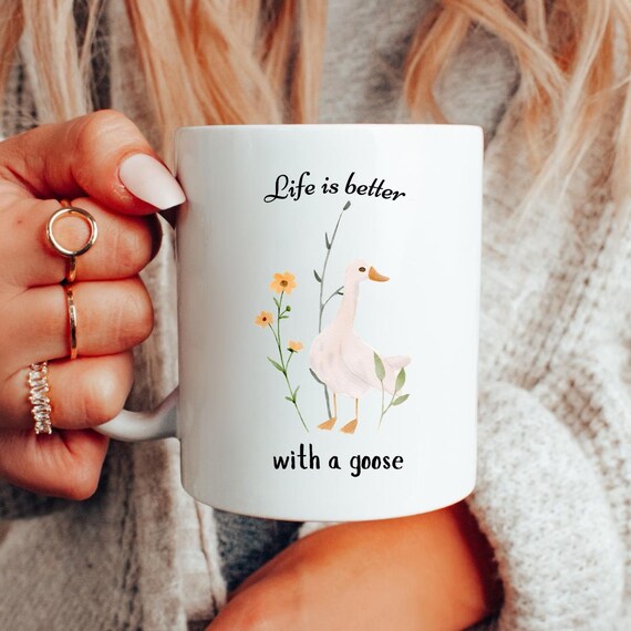 Goose mug, goose mugs, goose, goose mug gift goose, goose mom gift, goose, kitchen decor, serious goose, goose lover, mama goose, cute goose