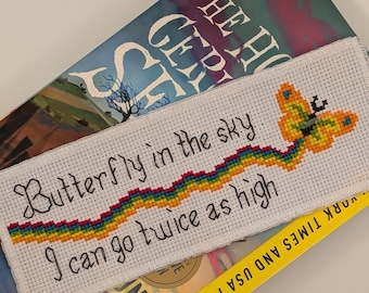 Reading Rainbow Inspired Cross Stitch Bookmark Kit