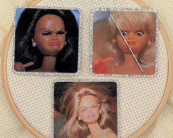 Funny Doll Face Magnetic Needle Minder - You Choose