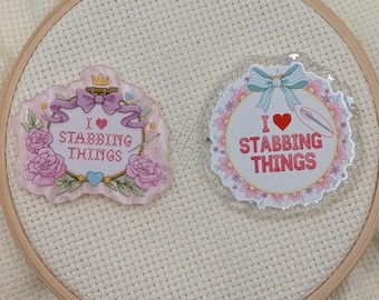 I Love Stabbing Things Magnetic Needle Minder