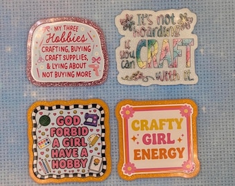 Crafting Hobby Themed Magnetic Needle Minder - You Choose