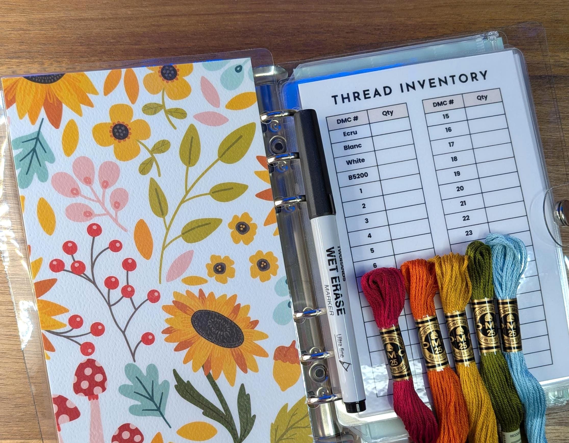 Cross Stitch Thread Inventory and Project Tracker | A6 Laminated ...