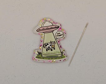UFO and Cow Needle Minder