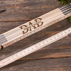 Regalo personalizzato con righello pieghevole, incisione su legno, regalo per la festa del papà, regali per super papà/nonno/papà per uomo, regali di compleanno per papà