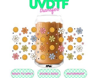 UV 116 | UVDTF Cup Wrap 16oz | Ready to apply | High Quality | Double Sided | Easy application | Printed In House | DIY Tumbler Transfer
