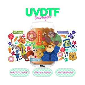 UV 783  | UVDTF Cup wrap | Ready to apply | High Quality | Double Sided | Easy application | Cup Transfer | Waterproof
