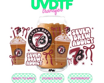UV 1749 | UVDTF Cup wrap | Ready to apply | High Quality | Double Sided | Easy application | Cup Transfer | Waterproof
