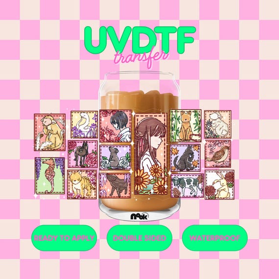 UV 290 | UVDTF Cup Wrap 16oz | Ready to apply | High Quality | Double Sided | Easy application | Printed In House | DIY Tumbler Transfer