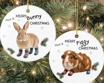 Rat Christmas Ornament, Guinea Pig Christmas Ornament, Small Pet Owner Gift, Cute Animal Christmas Decor