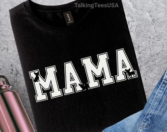 Chihuahua Shirt, MAMA Dog Silhouette, Chihuahua Gift for Mom, Small Dog Graphic Tee
