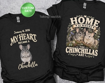 Chinchilla Shirt, My Heart Became A Chinchilla, Custom Pet Shirt, Adoption Day Gift, Chin Lover, Comfort Colors