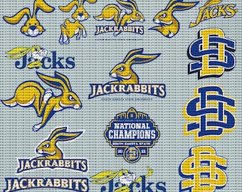 South Dakota College SVG, High Quality File, Jackrabbits SVG, Jacks, Cricut, Athletics, Football, University, Basketball, Instant Download.