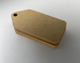 25 leere Kraftpapier Anhänger | Geschenk, Preis, Einzelverkauf