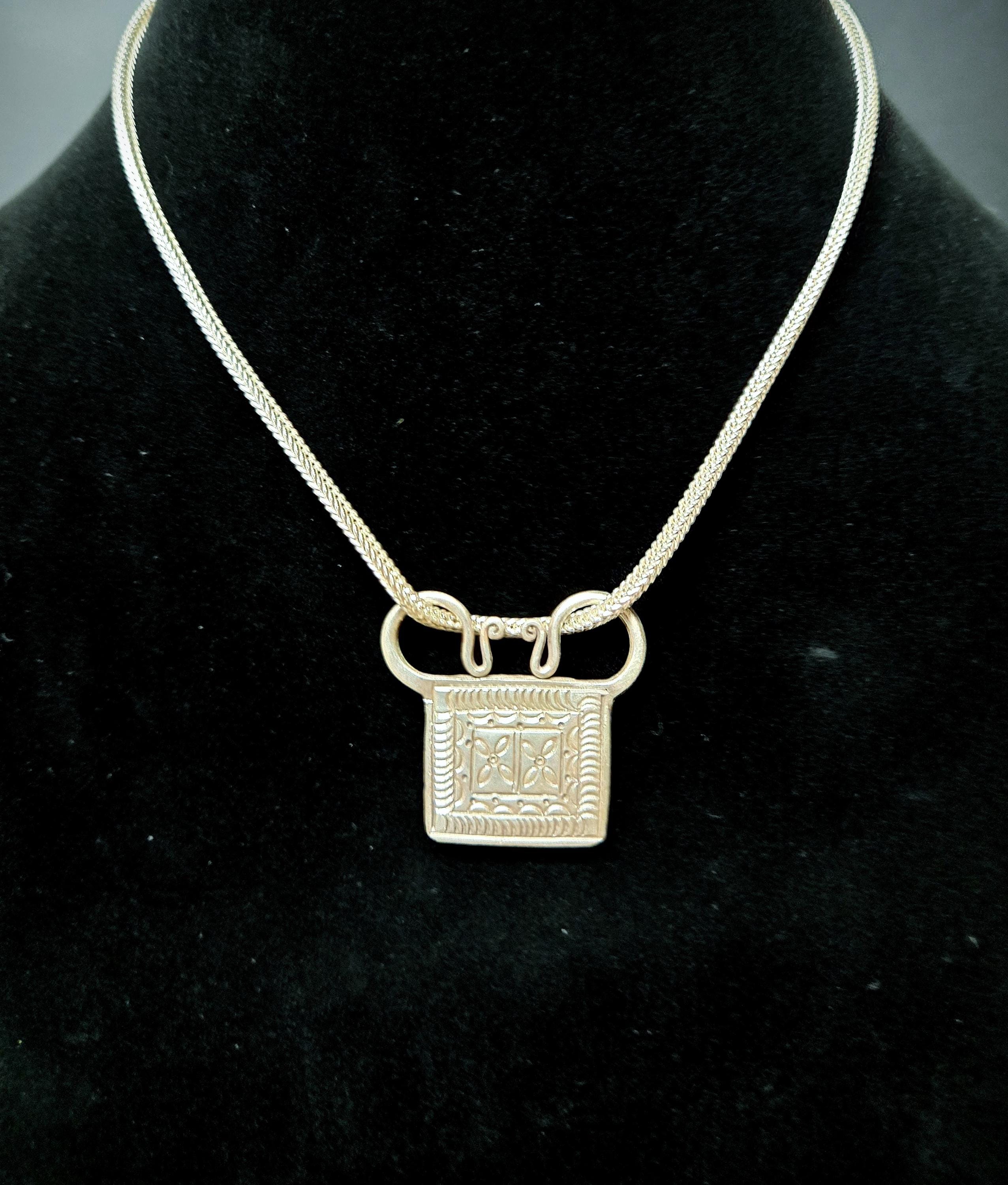 Karen Silver Pendant - Etsy