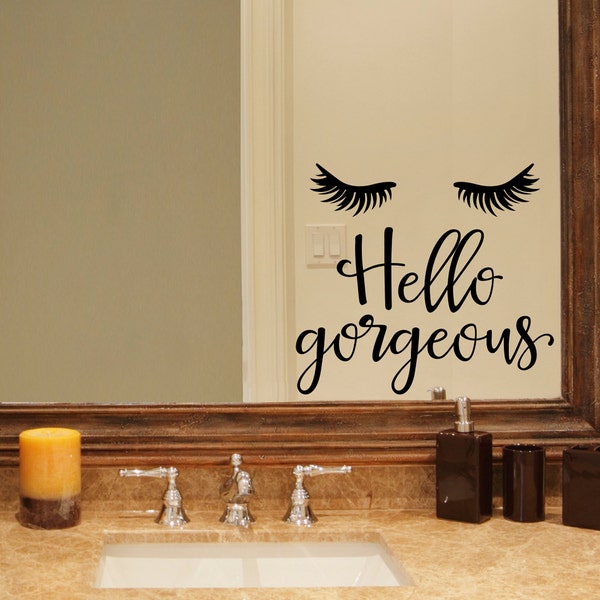 Wall Decal Mirror Etsy