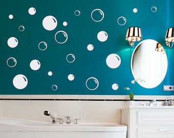 Bubbles Wall Decal | Bubble Bathroom Decal | Soap Bubble | Bathroom Decor | Bubble Set of 25