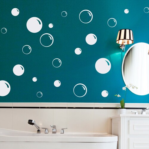 Bubbles Wall Decal Bubble Bathroom Decal Soap Bubble Etsy