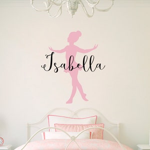 Personalized Ballerina Name Decal: Girl&#39;s Room Decor