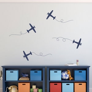 Plane Decal | Airplane Room Decor | Biplane Wall Art | Multiple Sizes