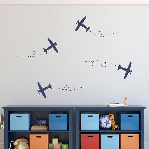 Plane Decal | Airplane Room Decor | Biplane Wall Art | Multiple Sizes