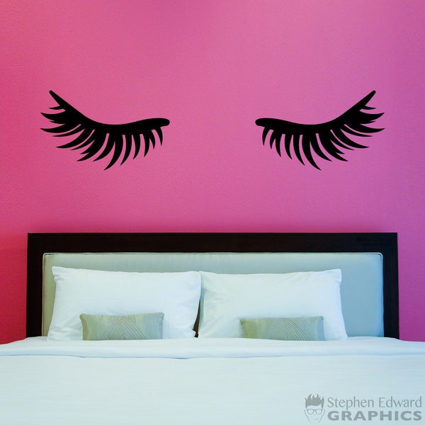 Eyelash Wall Decal Etsy
