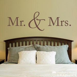Mr. & Mrs. Wall Decal | Married Decal | Wedding Decor