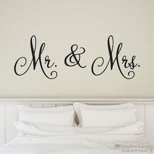 Mr. & Mrs. Decal | Married Couple Bedroom Decor | Wedding Gift