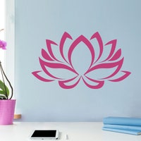 Namaste Wall Decal Lotus Flower Vinyl Sticker Decals Quotes Buddha ...