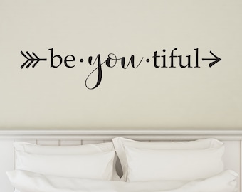 Design with Vinyl JER 1409 3 Vinyl Wall Decal Born Be You Tiful 16X40 As Seen 16 x 40 