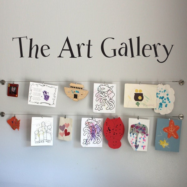 The Art Gallery Wall Decal | Children Art Sticker | Kids Artwork Display Decal
