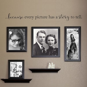 Because every picture has a Story Wall Decal: Living Room Gallery Vinyl Art