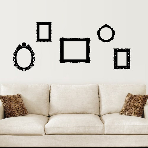 Picture Frame Decals Set of 5 Baroque Style Frame Wall Etsy