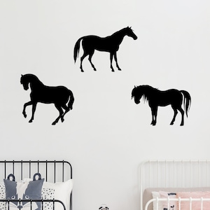 Horse Decal Set | Set of 3 | Girl Bedroom Decor
