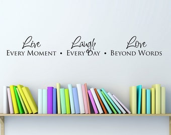 Live Laugh Love Wall Decal: Inspirational Home Decor