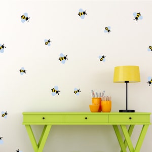 Bee Wall Decal | Set of 17 Bumblebees | Wall Sticker
