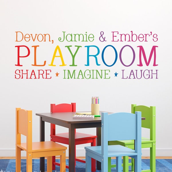 Playroom Wall Decals Etsy