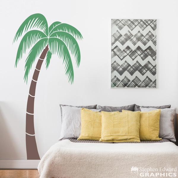 Palm Tree Decal | Tropical Wall Vinyl | Beach Decor