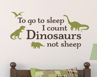 Dinosaur Bedroom Wall Decal: Count Dinosaurs Not Sheep