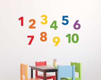 Number Set | Numbers 1-10 Wall Decals | Children Wall Art | Classroom Decor